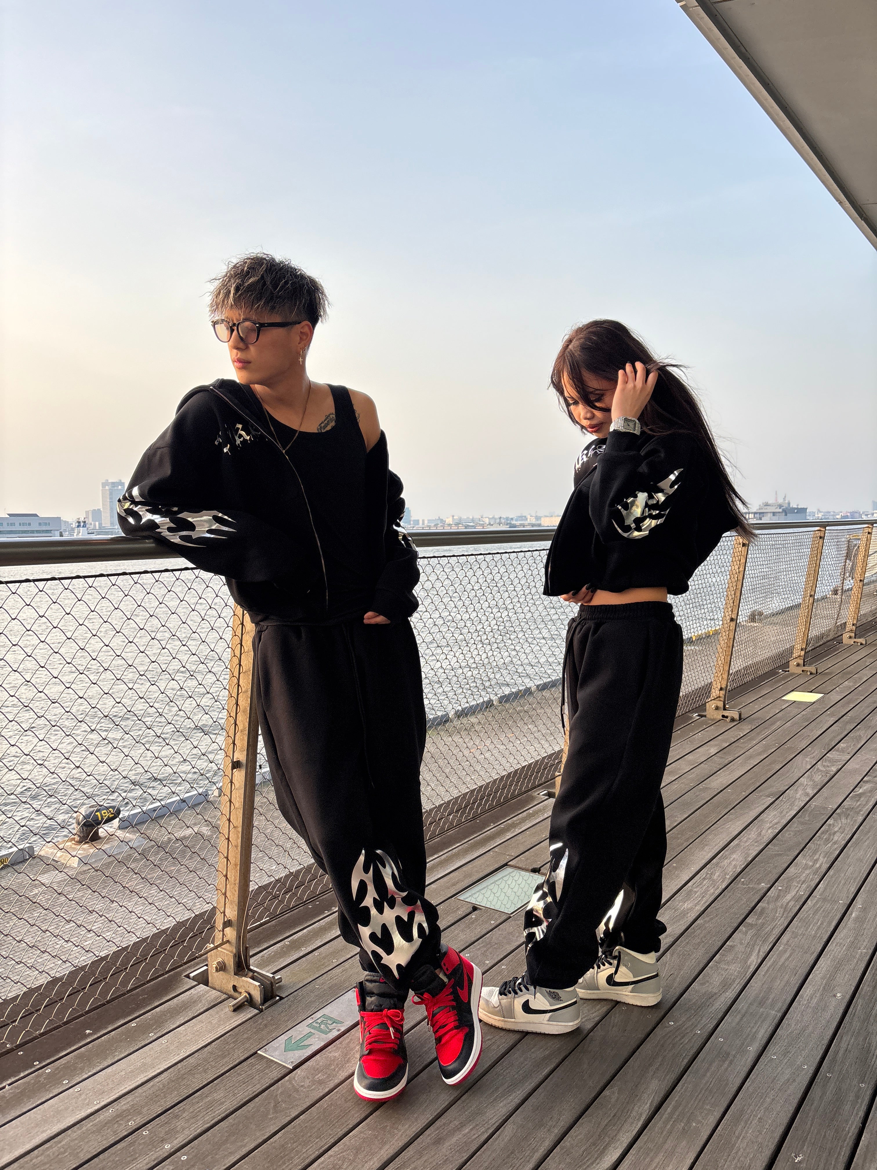 Slim Tracksuit In Black